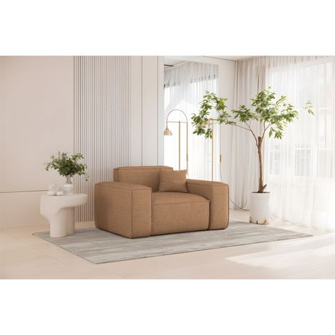 Sessel Designersessel CELES PREMIUM in Stoff Artico Rostbraun (1/4)