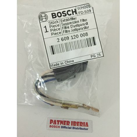 Repuesto original BOSCH 2609120008 Filtro antiparasitario