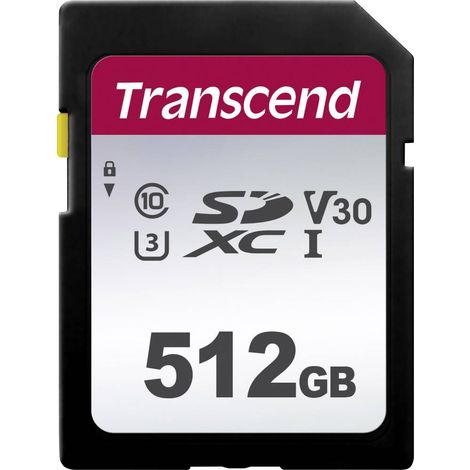 Transcend Premium 300S Scheda SDXC 512 GB Class 10, UHS-I, UHS-Class 3, v30 Video Speed Class (1/5)