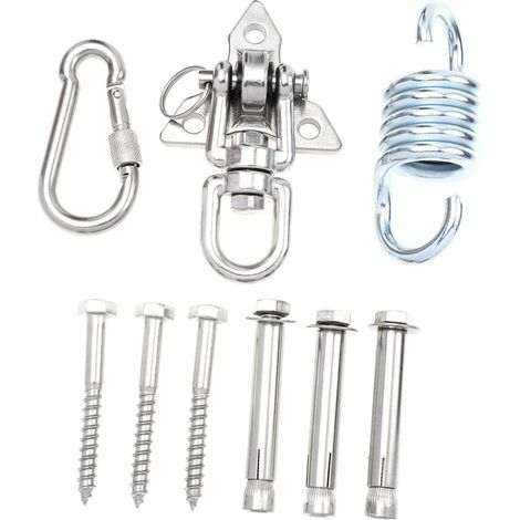 1 Ensemble De De Balançoire en Acier Inoxydable Connecteur De Hamac De Balançoire pour Accessoires d'arbre D'extérieur (1/5)