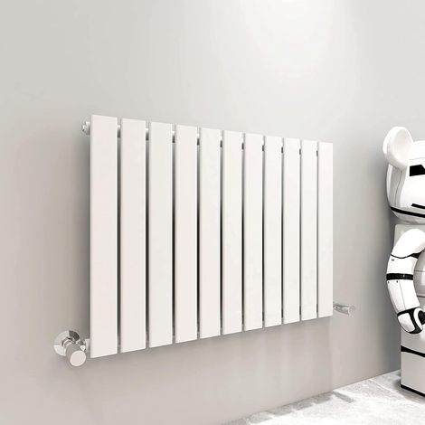 600 x 748mm Single Designer Flat Panel Central Heating Radiator WHITE