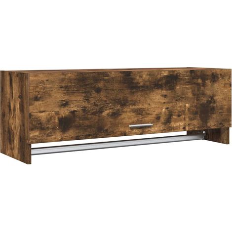 Armario madera contrachapada color roble ahumado 100x32,5x35 cm vidaXL