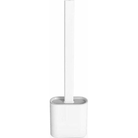 TOILET BRUSH : Brosse WC Ultra Hygiénique en Silicone Flexible Blanc (1/5)