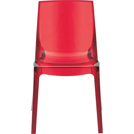 Stuhl JEWEL stapelbar / Rot Transparent/ B52xT52xH81 cm (1/3)