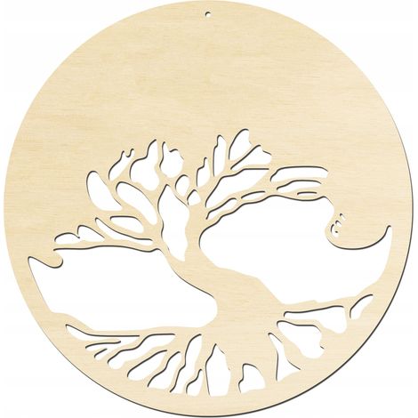 Cerchio in legno con base per macramè, 1 pezzo, albero della felicità della vita, 30 cm (1/3)