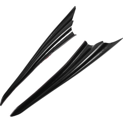 piezas de divisores de parachoques delgados de color negro para accesorios modificados de automóviles (1/2)