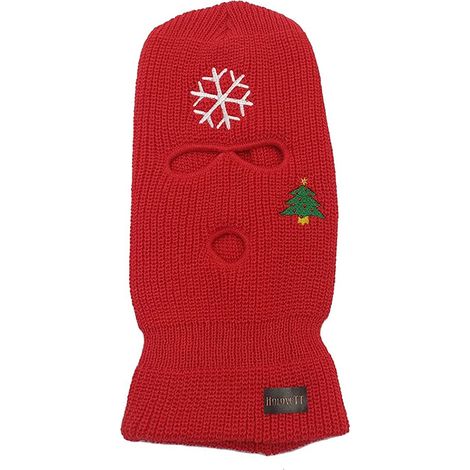 Gestrickte Winter-Sturmhaube zum Skifahren und Radfahren – Warmer Vollgesichtsschutz für Damen und Herren (1/5)