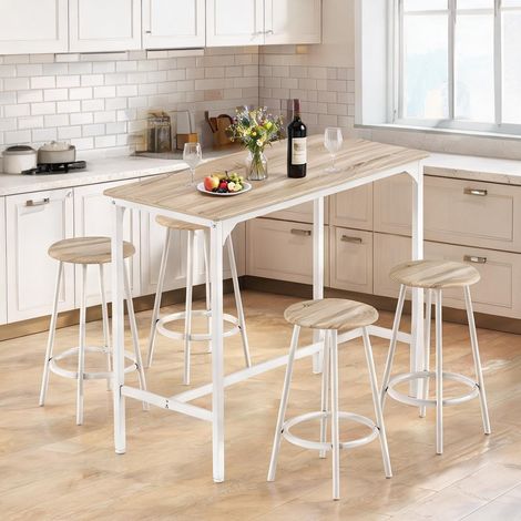 Mobilier de bar eiche en mDF Metall 110 x 50 x 89,5 cm (1/5)
