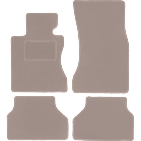 Alfombrillas de terciopelo beige para BMW 5 E60 berlina (2003-2010)