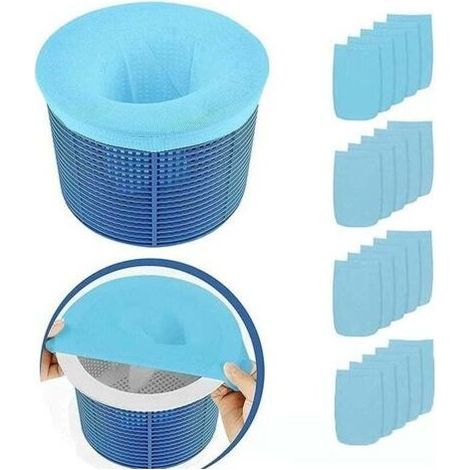 20 Stück wiederverwendbare und superelastische Pool-Skimmer-Socken für Pool- und Spa-Pumpenkörbe (1/4)