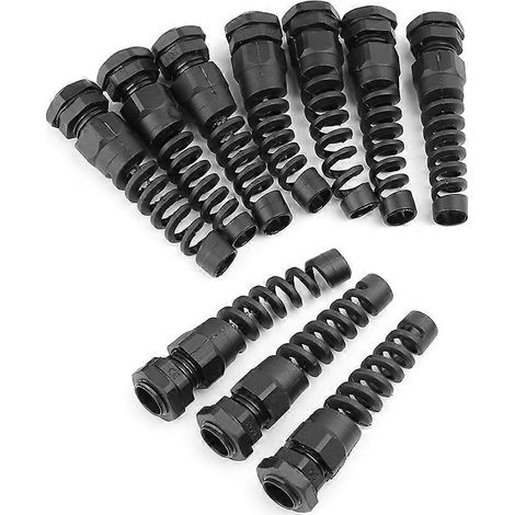 10 protecteurs de câble M16 PG9 étanches à spirale pour décharge de contrainte (1/5)
