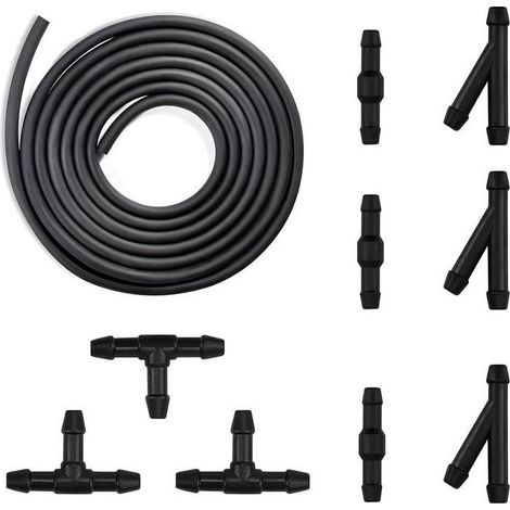 Kit tubo liquido lavavetro, ugello nebulizzatore 3M per lavavetro con raccordo tubo, 9 pezzi (1/2)