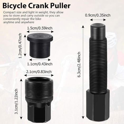 Extracteur De Manivelle - Acier Au Carbone Trempé - Pour Réparation De Vélo - 8 X 2 4 X 2 Cm - 1 Pièce (1/4)