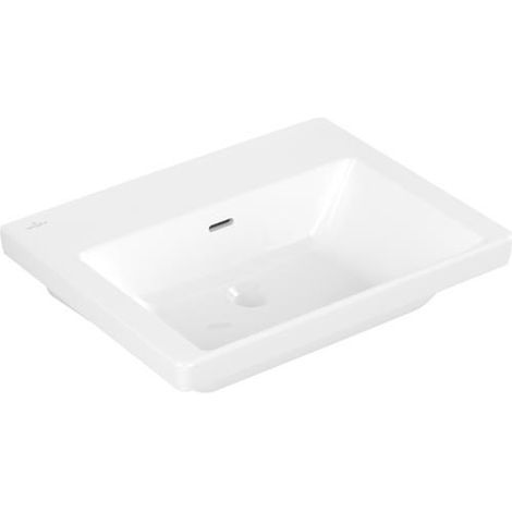 Carrelage rectangulaire VB WT Subway 3.0 600 x 470 mm avec débord. Dessous poncé, blanc alpin