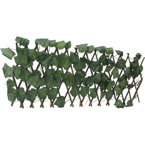Haie artificielle extensible, écran de protection solaire imperméable, plante de haie de jardin en feuilles de vigne artificielle (1/5)