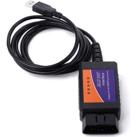 V1.5 ELM327 CAN-BUS OBD2 OBD Auto Car USB Diagnostic Interface Code Scanner VE (1/4)