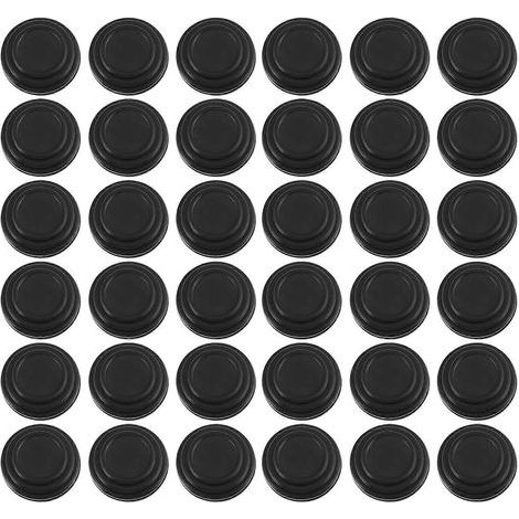 Set mit 24 stoßdämpfenden Autotürschonern, Silikonpads – 2,70 x 2,70 x 0,90 cm – Schwarz (1/4)