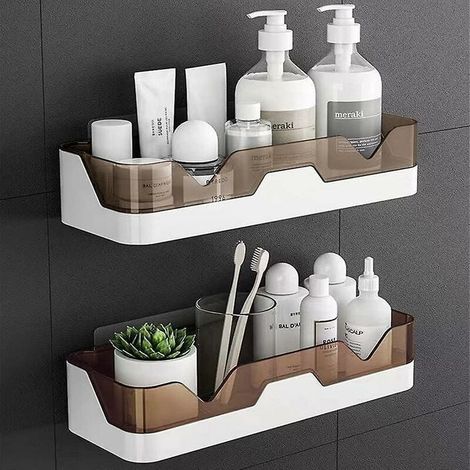 2er-Pack Badezimmer-Dusch-Organizer, Wandmontage, Duschablage, Küchen-Organizer und Aufbewahrung, Badezimmer-Duschwandmontage, selbstklebend