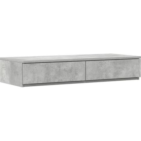 Tiroir de lit gris béton 100 x 36,5 x 16,5 cm (1/5)