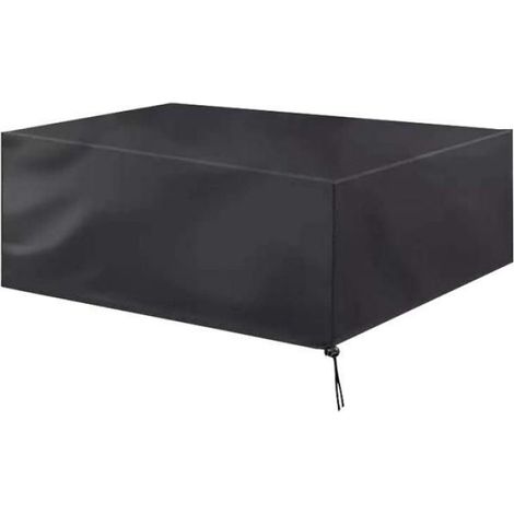 Housse Protection Mobilier Jardin - Oxford 420D Étanche 3000PA - Pour Table Chaise Terrasse Balcon - 135x135x75cm - Noir (1/5)