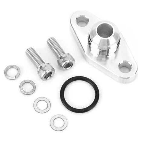 Turbo Kit de de Retour de Vidange d'huile en Aluminium pour TD015 TD02 TF035 TD06 Turbo, Haute Résistance à la Chaleur, Installation Facile avec Rondelles de Boulons pour Modification. (1/4)