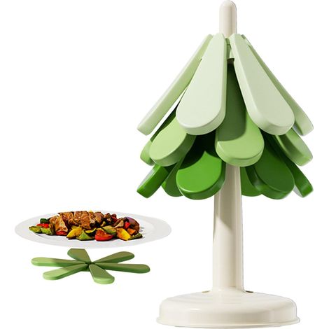 Dessous de plat en silicone, forme arbre, isolant thermique (1/5)