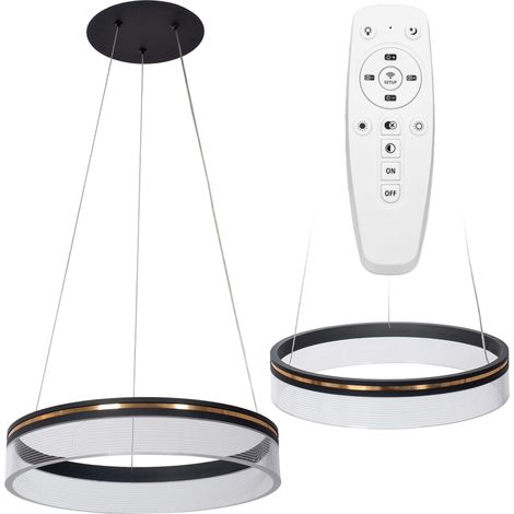 LÁMPARA de SUSPENSIÓN APP1191-CP 40CM NEGRO LED