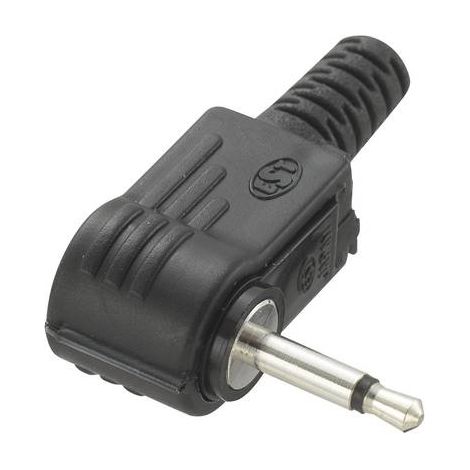Jack 2.5 mm mâle, coudé TRU COMPONENTS 718989 Nombre de pôles: 2 mono noir 1 pc(s) S849951 (1/2)