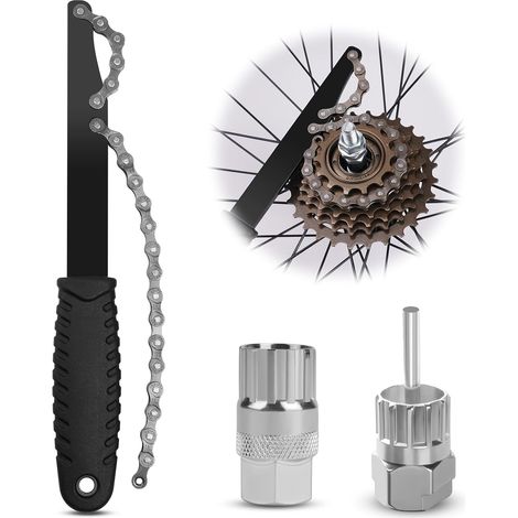 Bicycle Cassette Removal Tool Kit, Cassette Removal Tools, Sprocket Removal Tool, Suitable for 6, 7, 8, 9, 10, 11 Speed Chains (1/5)