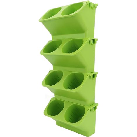 Jardinière Verticale, jardinière empilable à 4 étages, Facile à Installer et à déplacer, résistante à la Rouille et Robuste, pour légumes, Fleurs et Herbes, pour Patio, Balcon (1/5)