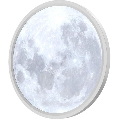 Plafonnier LED Lune - 1 Unité - Design Ultrafin - Dimmable et Minuterie - Chambre et Salle de Bain - Ø30 cm (1/5)