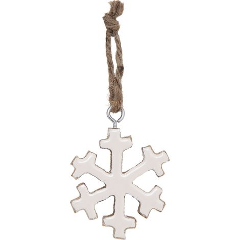 Suspension flocon en résine Blanc 6x6 cm (1/2)