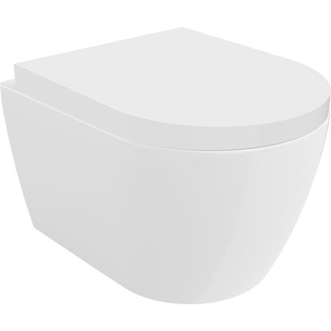 Mexen Carmen cuvette WC sans rebord Tornado avec abattant à descente lente dur, duroplast, blanc brillant - 30880200T (1/5)