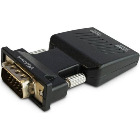 Adaptateur VGA vers HDMI - Avec Sortie Audio - HDMI 1.4 - Compatible Projecteur Écran PC - 1 Pièce (1/4)