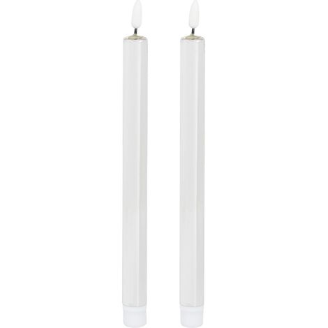 Lot de 2 Bougies lumineuses à LED H 28 cm Argent métallisé - Feeric Christmas (1/3)