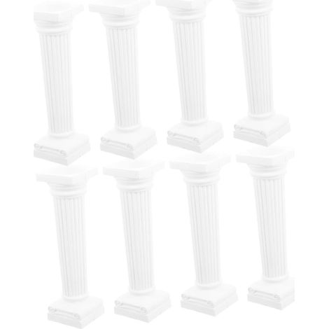 Ensemble de 8 colonnes romaines décoratives pour gâteaux, support stable et compact (1/4)