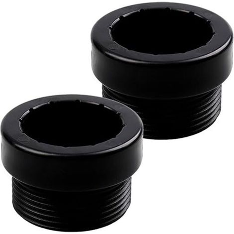 Set mit 2 Gewindeadapterhülsen für Pool-Sonnenschirmstabilisatoren – für den Außenbereich, Terrasse, Balkon – Schwarz (1/5)