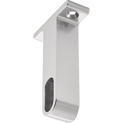 Support tube cintre armoire 1192 Profilé en aluminium anodisé argenté, fixation au plafond30x14mm HERMETA