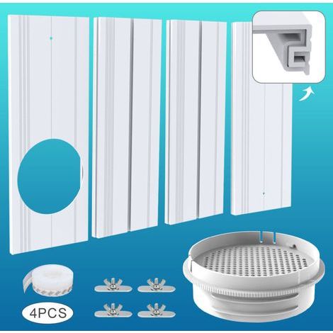 Kit d'Étanchéité Fenêtre pour Climatiseur Mobile,Joint pour Fenêtre Coulissante et Climatisation - Adaptateur De Tuyau D'Évacuation Réglable Pour Appartement Garage (1/5)