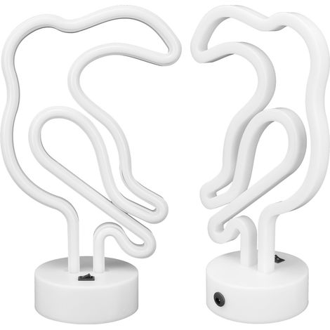 Veilleuse de bureau néon en forme d'oiseau pour mariage, chambre d'enfant, alimentation USB/piles, couleur chaude (1/5)