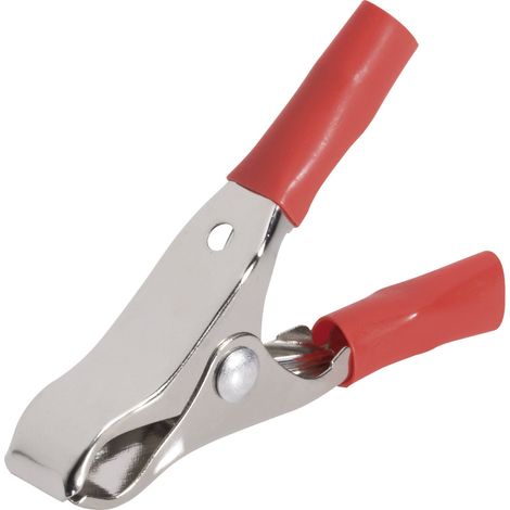 TRU COMPONENTS Krokodilklemme Rot Klemmbereich max.: 26.8 mm Länge: 100 mm 1 St.