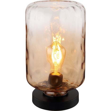 Globo - lámpara de mesa - Darina - ámbar - vidrio - Ø 19cm - E27 (1/5)