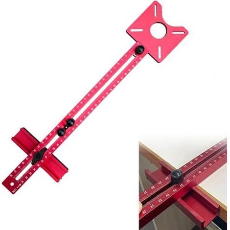 CSPARKV Gabarit Défonceuse 3 en 1, Gabarit Défonceuse à Bois Réglable, Guide Défonceuse à Bois pour Travaux de Menuiserie, Installation de Tiroirs et Armoires, Gabarit MFT pour Fraisage (1/4)