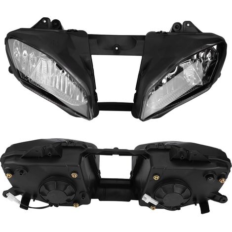 Kompletter Frontscheinwerfer für Yamaha YZF-R6 2008-2016 Motorrad, homologierte Scheinwerferoptik, direkter Ersatz, kompatibel mit R6, sportliches Design, robust und wasserdicht. (1/5)