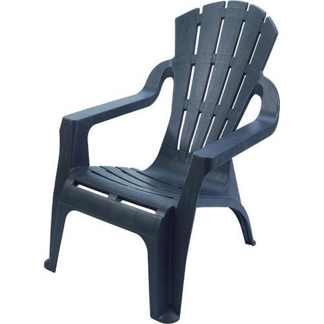 Chaise monobloc en polypropylène anthracite – Dossier inclinable – Accoudoirs – Empilable – Dimensions 75x86x86h cm (1/2)