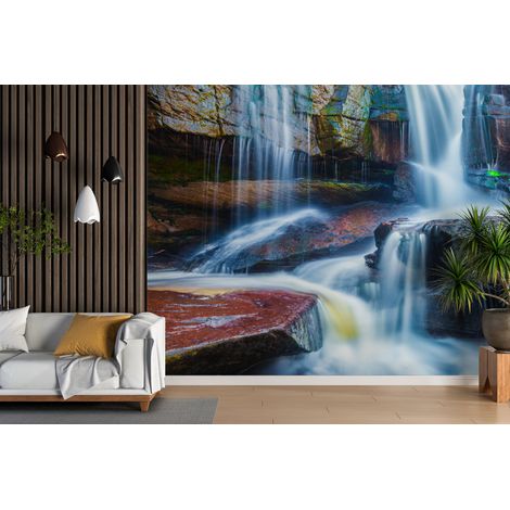Papier peint cascades - ruisseau des gorges rocheuses - 150 x 250 cm (1/2)