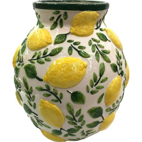 Signes Grimalt Jarrón Novedad  Jarron Limones L Novedad Blanco 25x25x28cm 39598