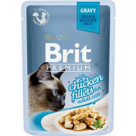 Filets de poulet BRIT PREMIUM CAT Adult (sachet) 85 g