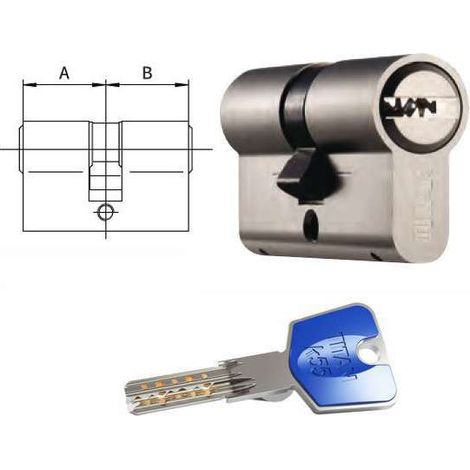 Cilindro infilare DOM Titan K55-4060 100-40-60 Argento [K55-4060-5CH+1C]