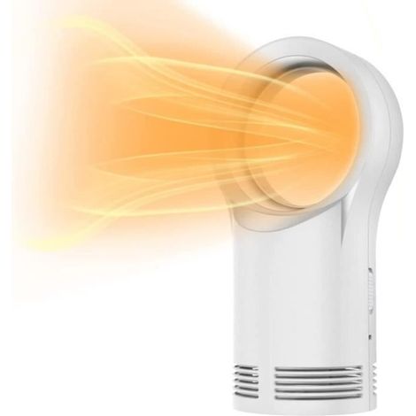 Mini radiateur soufflant - Chauffage rapide 3s - Économie d'énergie - Design sans lame - Blanc (1/4)